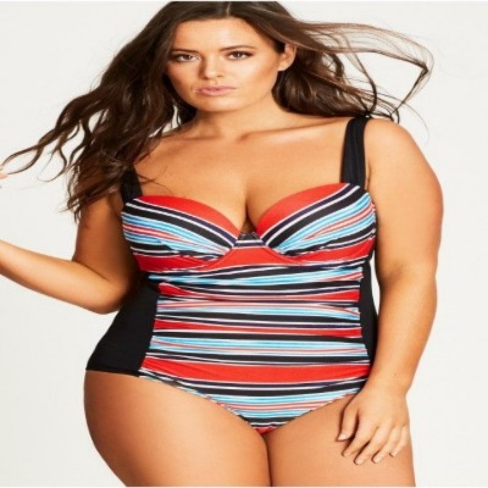 Nautical Underwire 1 Piece Swimsuit